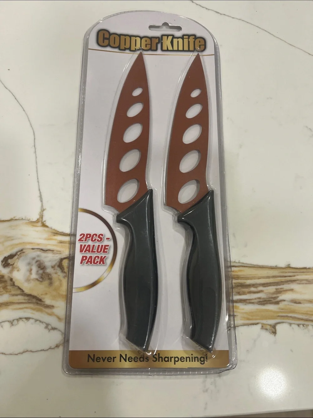 Copper Knife 2-Piece Set in Copper and Black